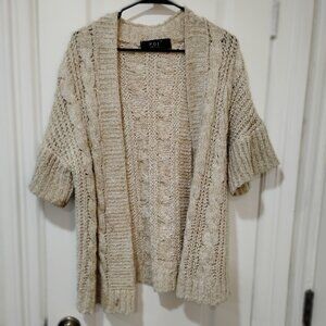 POL chunky knit open-front cardigan cable knit sweater